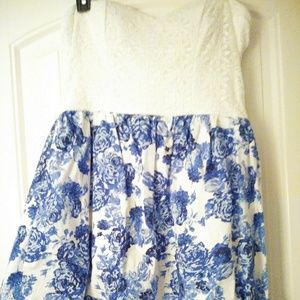 Strapless mini dress